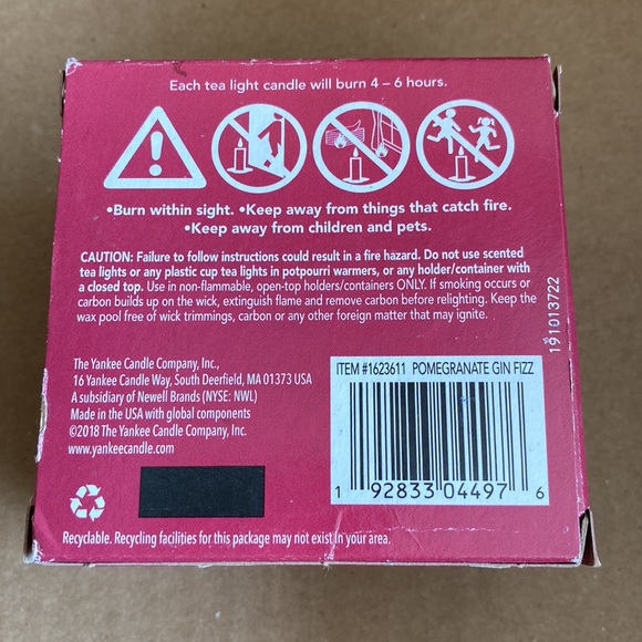 Yankee Candle Pomegranate Gin Fizz Tea Lights - Picture 2 of 2